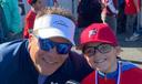 Tom Frebel with a young player in the Baseballtown Charities Dream League.