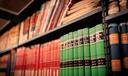 Library books arranged on a shelf