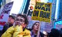 People march while taking part in a protest against the U.S.-Israeli war with Iran, and against conflict in Lebanon, Wednesday, April 8, 2026, in New York.