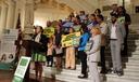Rep. Emily Kinkead (D., Allegheny) speaks at an event in favor of free school lunches in June, 2025.