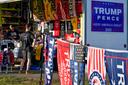 Trump merchandise at a Pennsylvania roadside stand in November, 2020.