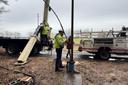 A Pennsylvania American crew fixes a pump failure.