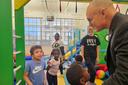 Easterseals executive Tim Kerrihard talks to students at the nonprofit's north Philadelphia community center on September 19, 2025.