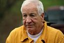 Former Penn State University assistant football coach Jerry Sandusky arrives at the Centre County Courthouse, Friday, Nov. 22, 2019, in Bellefonte, PA.