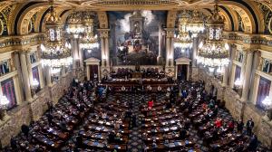 Democrats now control the Pennsylvania House, seen here in 2021. Democrats now control the Pennsylvania House, seen here in 2021.