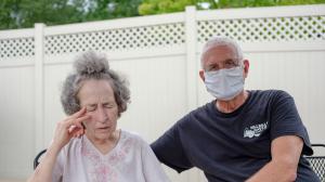 Pat Loughney (right) cared for his wife, Candy, in their home until she went into anaphylactic shock after eating medicated soap. Candy is one of 280,000 Pennsylvanians over the age of 64 living with Alzheimer’s disease, the most common cause of dementia. Pat Loughney (right) cared for his wife, Candy, in their home until she went into anaphylactic shock after eating medicated soap. Candy is one of 280,000 Pennsylvanians over the age of 64 living with Alzheimer’s disease, the most common cause of dementia.
