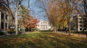 Pattee Library and surrounding buildings on Penn State's University Park campus in State College, Pennsylvania.