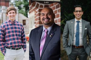 In order from left, Representatives Dallas Kephart, Justin Fleming, and Tarik Khan.