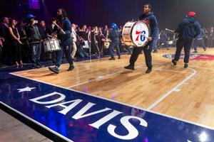 The Sixers drumline entertains guests at the inauguration of Gov. Josh Shapiro and Lt. Gov. Austin Davis on Tuesday, Jan. 17,  2023 at Rock Lititz in Lancaster County.