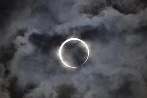 The ring of a solar eclipse.