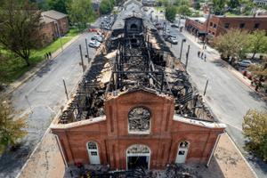 Broad Street Market in Harrisburg was severely damaged by fire in July 2023.