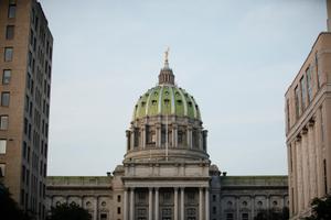 The Pennsylvania Capitol building in Harrisburg.