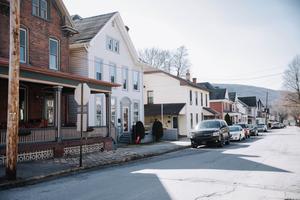 Houses on a street in Tyrone, Pennsylvania