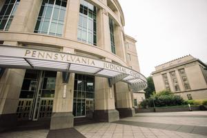The exterior of the Pennsylvania Judicial Center.