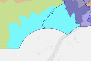 While the proposed District 9 (pictured in blue) crosses county boundaries, it remains compact without any major protrusions. While the proposed District 9 (pictured in blue) crosses county boundaries, it remains compact without any major protrusions.