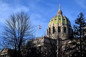 The Pa. state Capitol. Some members of the legislature are skeptical of a tax credit Gov. Josh Shapiro is proposing.