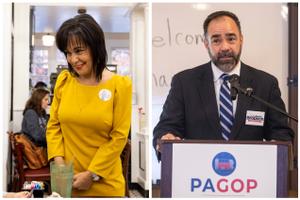The candidates in the 2021 Pa. Supreme Court race, Democrat Maria McLaughlin (left) and Republican Kevin Brobson, have raised more than $6 million this year.