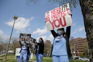 Nurses at Einstein Medical Center demanded more PPE in April. Now the state says hospitals that perform elective procedures will have to find their own.
