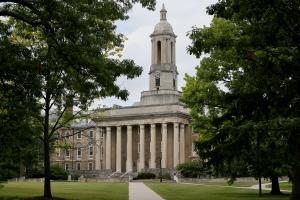 Old Main is pictured on the Penn State University campus in State College, Pa., on Tuesday, June 23, 2020.