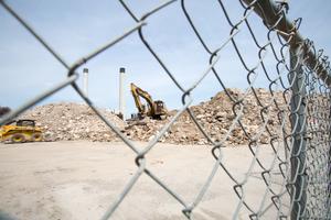 Federal authorities are demanding records concerning a series of Harrisburg buildings and lots bought by PSERS, including the former Patriot-News building at 812 Market St., shown here after demolition.