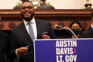 Pennsylvania state Rep. Austin Davis of Allegheny County ran for lieutenant governor during the 2022 midterm election.