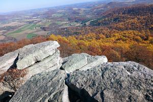 The view from the pinnacle along the Appalachian Trail in Berks County.