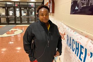 Candace Wright cast a provisional ballot Tuesday at Northeastern Middle School in York County, after waiting hours to vote.