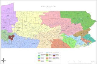 The Pennsylvania House State Government Committee's preliminary congressional map, released Dec. 8.