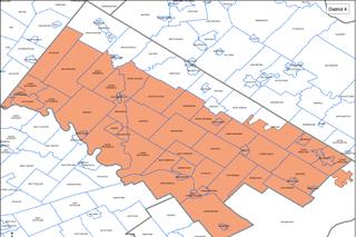 Proposed District 4 meets the standard for contiguity, as no section is detached. Proposed District 4 meets the standard for contiguity, as no section is detached.