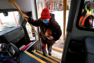 After receiving her first vaccination at a clinic in Sullivan County earlier this year, Laurell Cobb, 83, rode home on a Dial-A-Driver bus, run voluntarily by a local agency. After receiving her first vaccination at a clinic in Sullivan County earlier this year, Laurell Cobb, 83, rode home on a Dial-A-Driver bus, run voluntarily by a local agency.