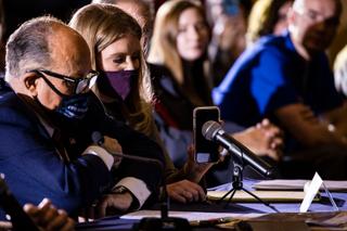Jenna Ellis, then a member of President Donald Trump's legal team, appeared at a November 2020 meeting in Gettysburg that challenged the election results. Ellis is special counsel for the Thomas More Society. Jenna Ellis, then a member of President Donald Trump's legal team, appeared at a November 2020 meeting in Gettysburg that challenged the election results. Ellis is special counsel for the Thomas More Society.