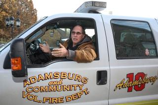 Don Thoma, the volunteer fire chief for the last 40 years in Adamsburg, Westmoreland County, said Sunoco has been great about answering his calls and providing annual training. Don Thoma, the volunteer fire chief for the last 40 years in Adamsburg, Westmoreland County, said Sunoco has been great about answering his calls and providing annual training.