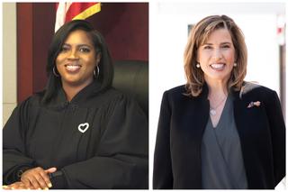 Superior Court candidates Timika Lane (left) and Megan Sullivan.