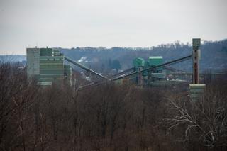 Towering remnants of the abandoned coal mine known as Emerald Mine are seen on the outskirts of Waynesburg in Greene County. Towering remnants of the abandoned coal mine known as Emerald Mine are seen on the outskirts of Waynesburg in Greene County.