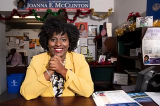 Joanna McClinton is a former public defender who began her career in politics in 2013 as chief counsel to Sen. Anthony Williams (D., Philadelphia). Joanna McClinton is a former public defender who began her career in politics in 2013 as chief counsel to Sen. Anthony Williams (D., Philadelphia).