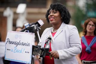 State Rep. Joanna McClinton (D., Philadelphia) has said she will stand for speaker and expects all lawmakers, regardless of party, to support her as Democrats won a majority of seats in the November election. State Rep. Joanna McClinton (D., Philadelphia) has said she will stand for speaker and expects all lawmakers, regardless of party, to support her as Democrats won a majority of seats in the November election.