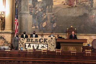Pa. House Democrats blocked the start of a voting session to demand a special session to consider police reform bills in the wake of the killing of George Floyd and widespread peaceful protests.