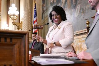 Philadelphia’s Joanna McClinton now leads the state House Democratic caucus, which passed new rules this year. Philadelphia’s Joanna McClinton now leads the state House Democratic caucus, which passed new rules this year.
