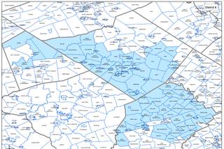 Proposed District 5 shows the consequence of prioritizing equal population and minimizing splits. The district is not compact and stretches across several counties. Proposed District 5 shows the consequence of prioritizing equal population and minimizing splits. The district is not compact and stretches across several counties.