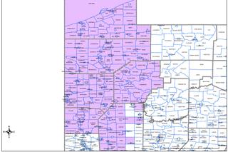 Proposed District 16 groups together six counties, keeping five completely intact and the majority of the sixth together. Its boundaries also follow municipal and precinct lines.
