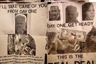 Residents outside Erie found intimidating fliers on their properties in October, said Jim Wertz, chair of the Erie County Democratic Party. Residents outside Erie found intimidating fliers on their properties in October, said Jim Wertz, chair of the Erie County Democratic Party.