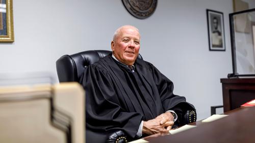 Magisterial District Judge David Judy in his courtroom in Royalton, September 1, 2020. Magisterial District Judge David Judy in his courtroom in Royalton, September 1, 2020.