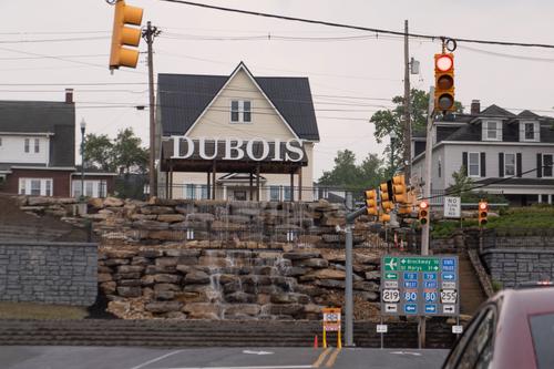 The DuBois sign, which is four feet tall and sits above DuBois Avenue, was constructed thanks to $2.3 million in federal, state, and city funding that Herm Suplizio oversaw.
