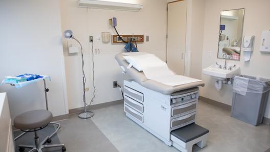 A room at a health care facility