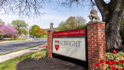 Albright College entrance sign