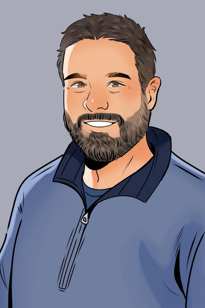 Illustration of Nick Deneen. Illustration of Nick Deneen.