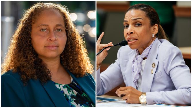Allentown City Councilor Ce-Ce Gerlach, left; State Rep. Ana Tiburcio, right.