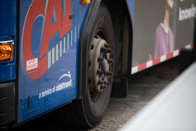 A Rabbittransit bus in Harrisburg, Pa.