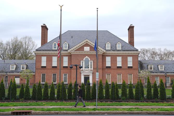Shown is Pennsylvania governor's official residence in Harrisburg, Pa., Monday, April 14, 2025.