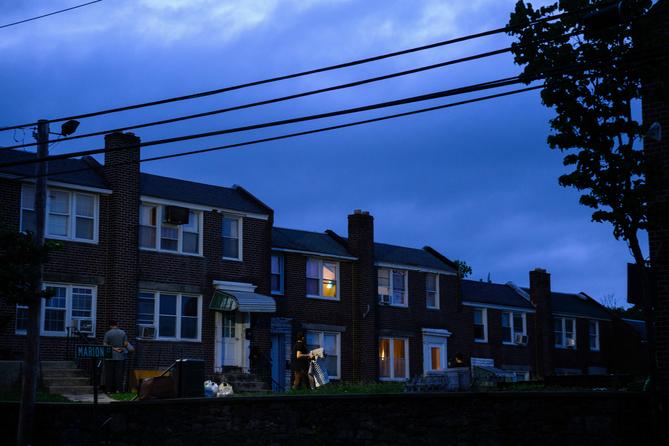A residential area of Millbourne, Pennsylvania, on May 5, 2025.
